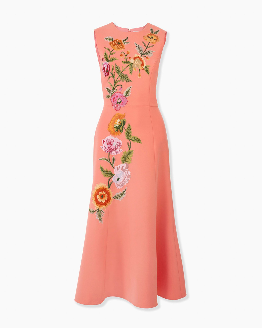 carolina herrera floral-embroidered tulle midi dress Carolina Herrera Floral-embroidery Tulle Midi Dress