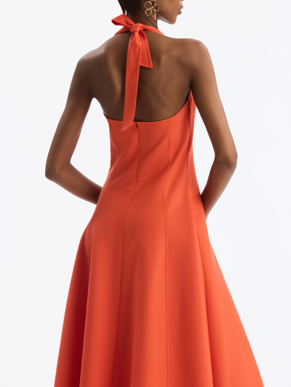 *VIRTUAL TRUNK SHOW* Oscar de la Renta Halter Neck Wool Day Dress