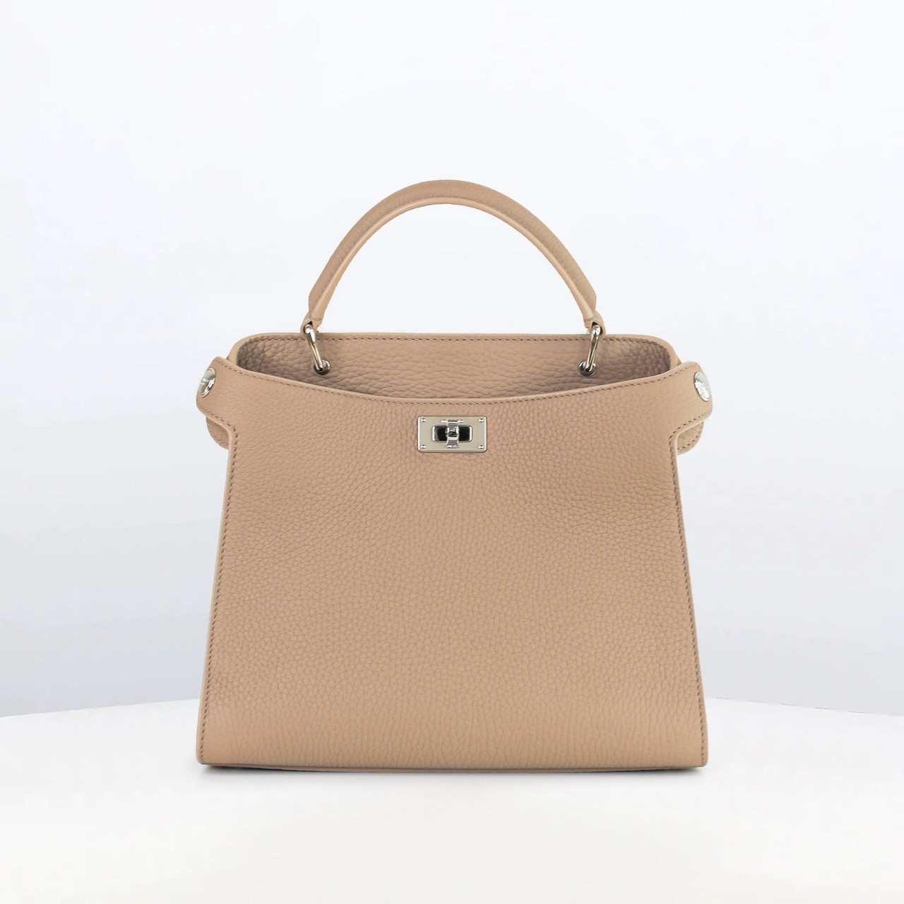 Michino Leather Handbag Lutece Mini in Tourterelle (3701143206140)