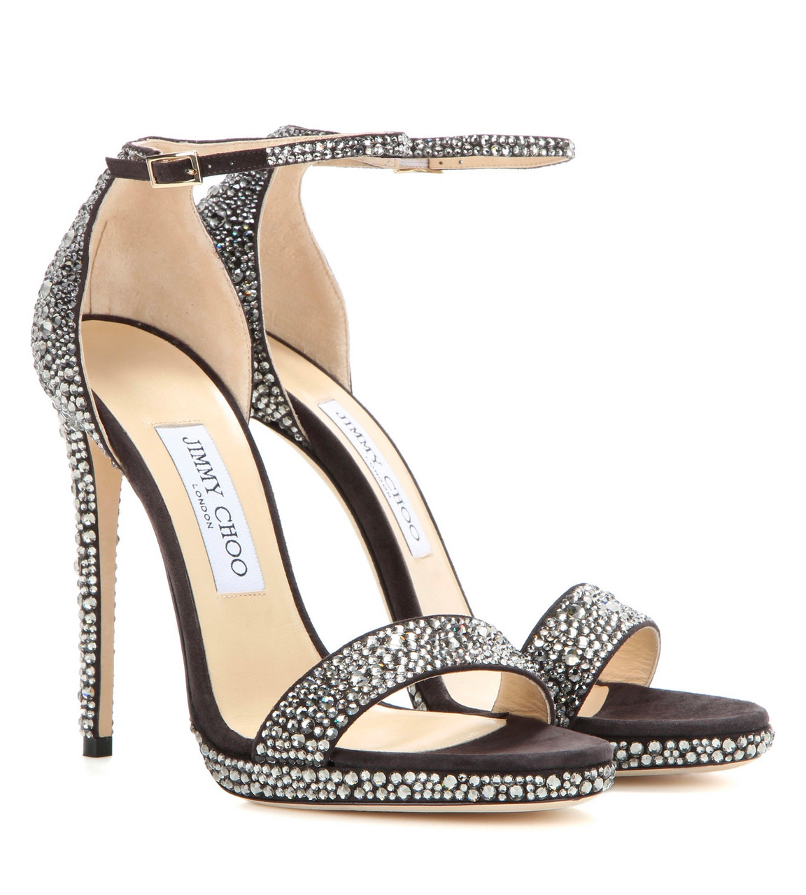 Jimmy Choo Kaylee 100 Crystal-Embellished Satin Pumps, Size 39