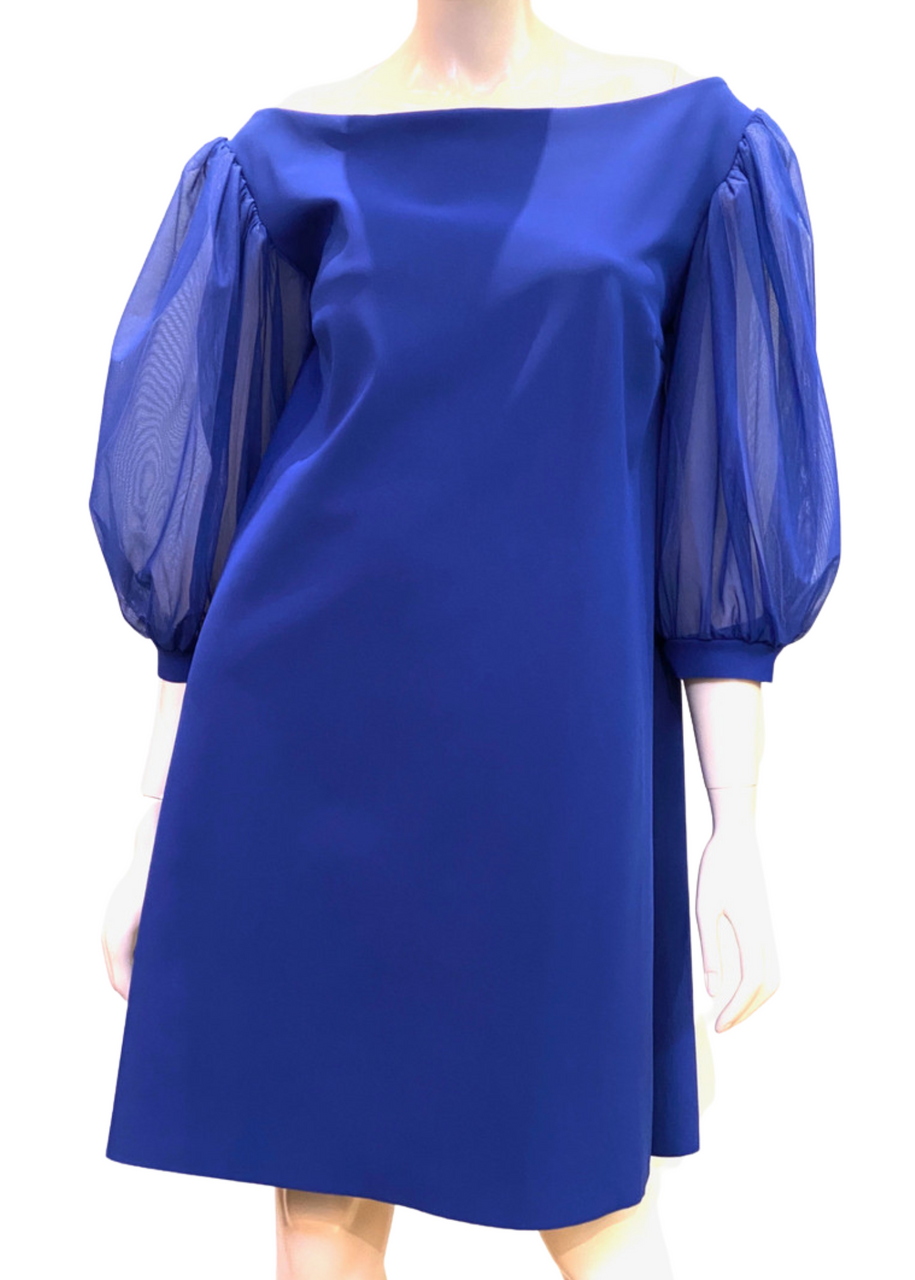 Chiara Boni La Petite Robe Dark Royal Skai Illusion Dress
