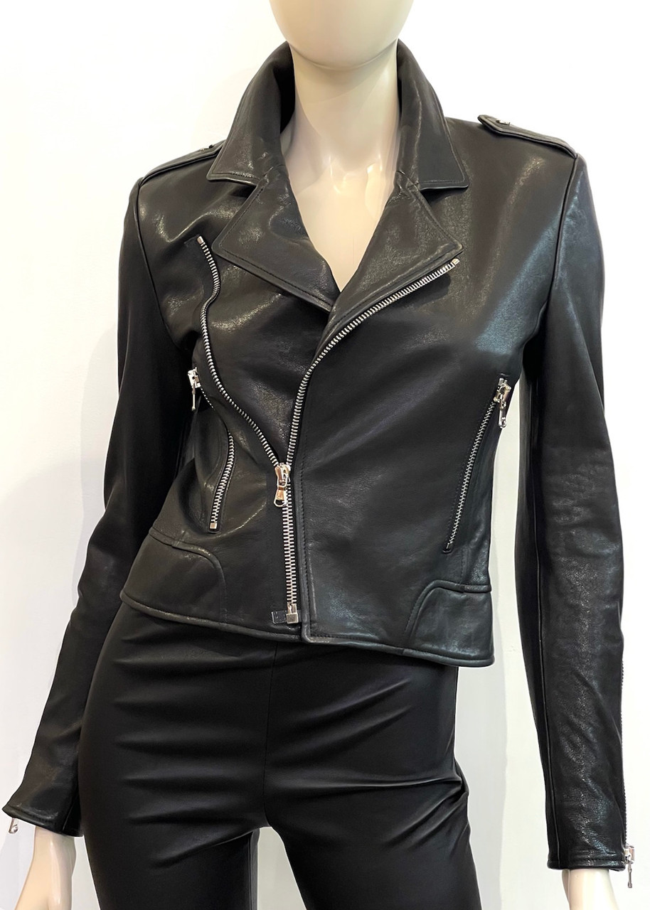 Faux-leather biker jacket | MANGO