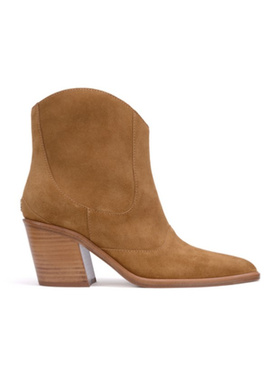 MICHAEL KORS PYTHON LEATHER ANKLE BOOTS Woman Camel
