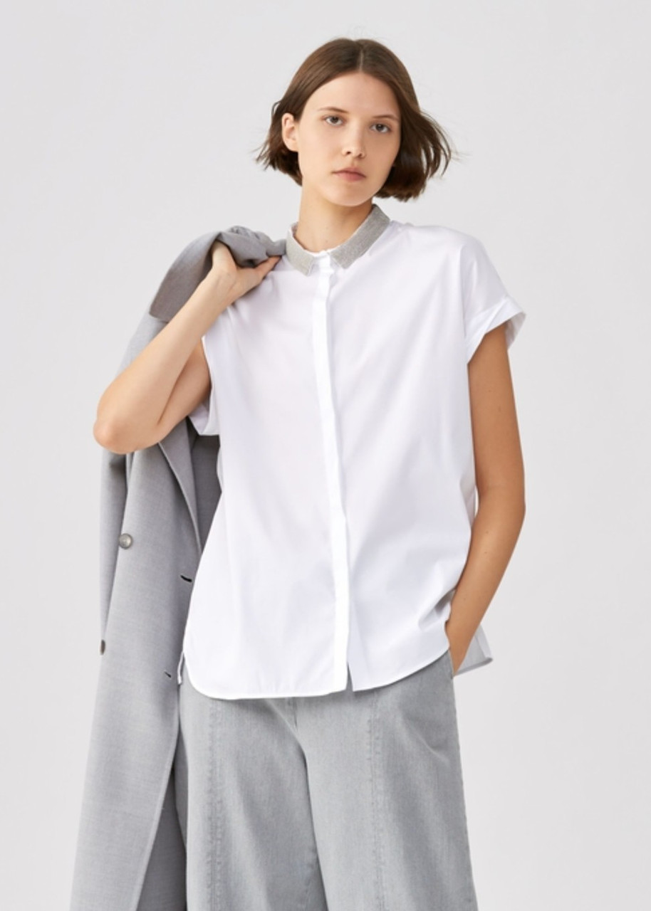 Fabiana Filippi beaded poplin shirt - White