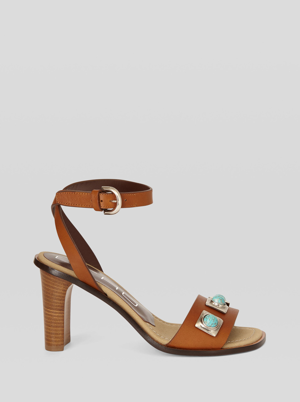 【送料&関税込】Etro crown Me Sandal Etro Crown Me Leather Embellished Sandals in Beige
