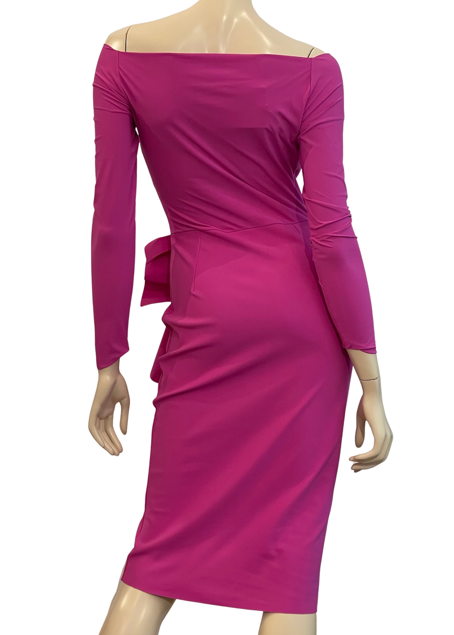 ワンピース CHIARA BONI SILVERIA VELVET (52536) Chiara Boni La Petite Robe Silveria Dress in Pink Lady