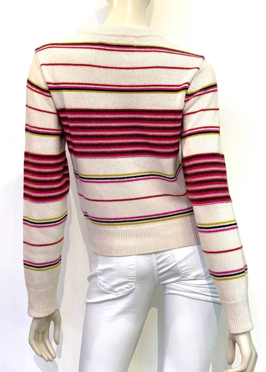 The Elder Statesman Reverse Stripe Crewneck Sweater