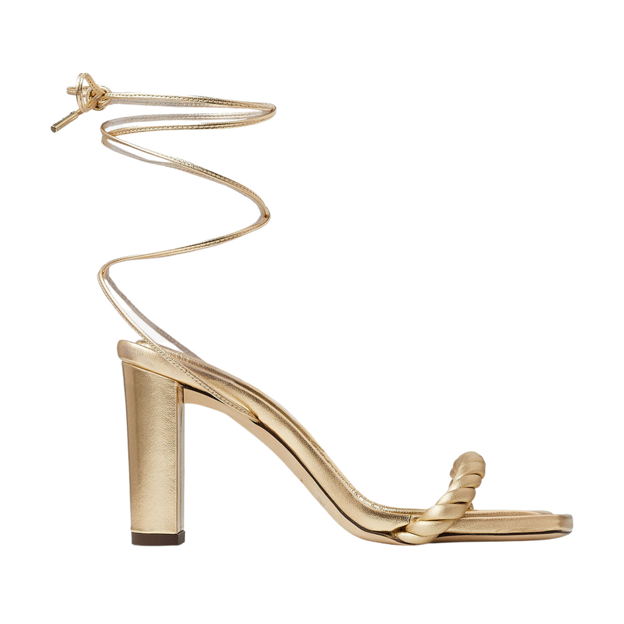 Buy LEMON & PEPPER Rose Gold Pu Ankle Loop Womens Casual Block Heel Sandals  | Shoppers Stop