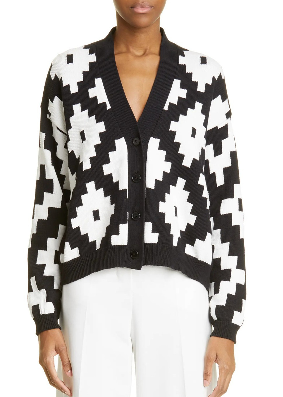 Max Mara Dimitri Geometric Cardigan, Size Medium