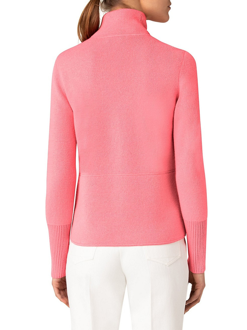 アクリス AKRIS カーディガン Akris Structured Cotton Mouline Knit Cardigan in Chai Melange