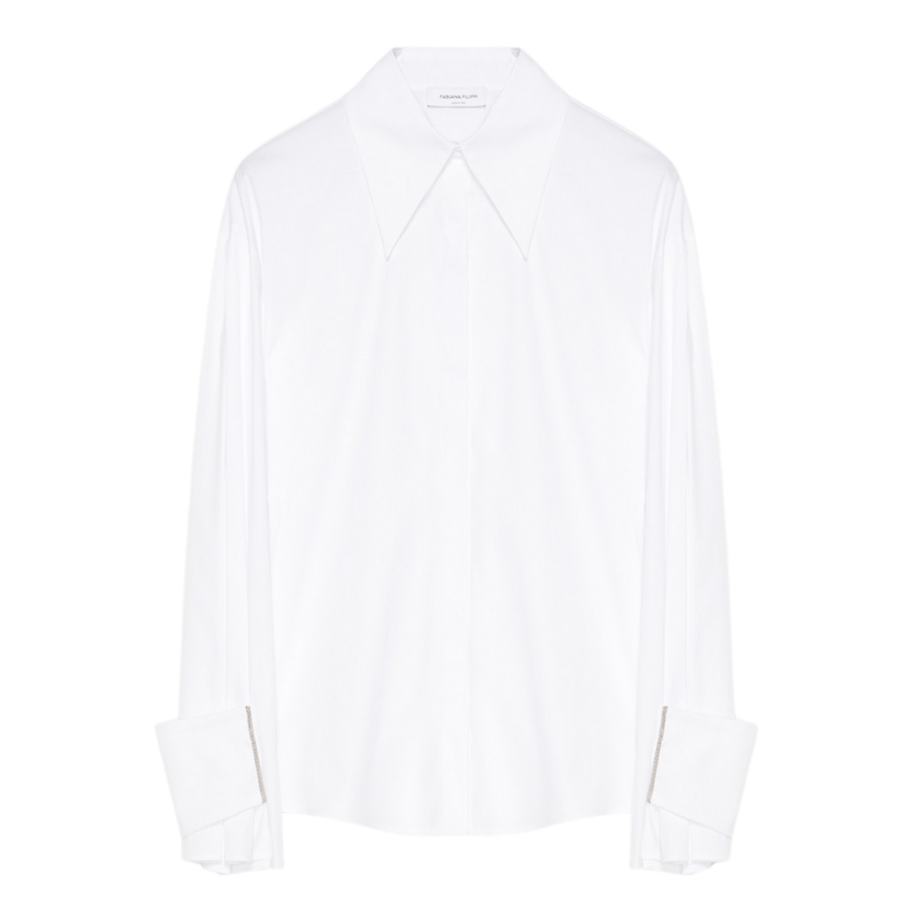 Fabiana Filippi georgette-crepe top - White