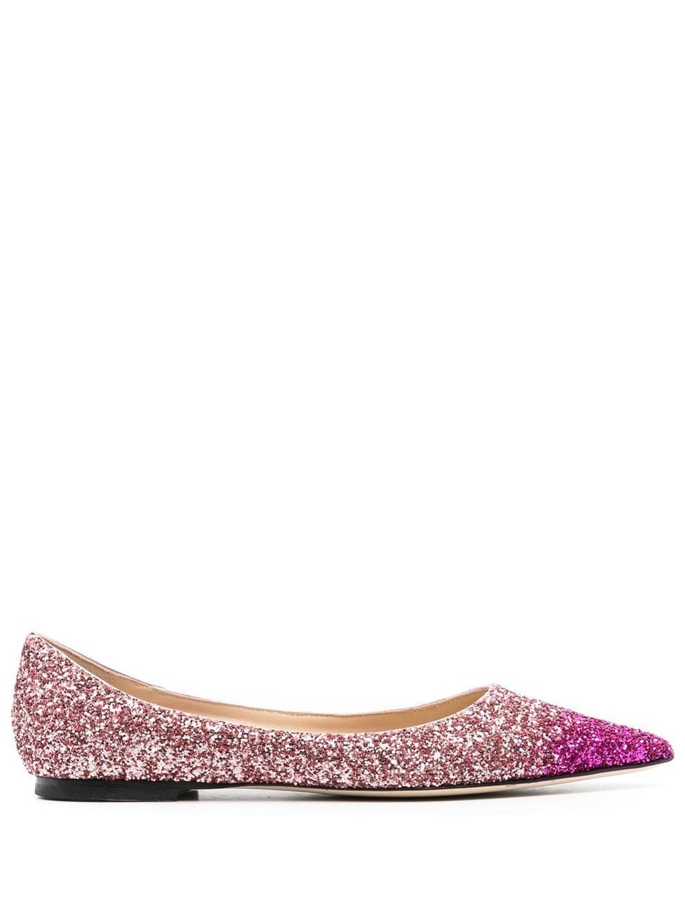 Jimmy Choo Love Flat ZGO in Fuchsia/Candy Pink, Size 37