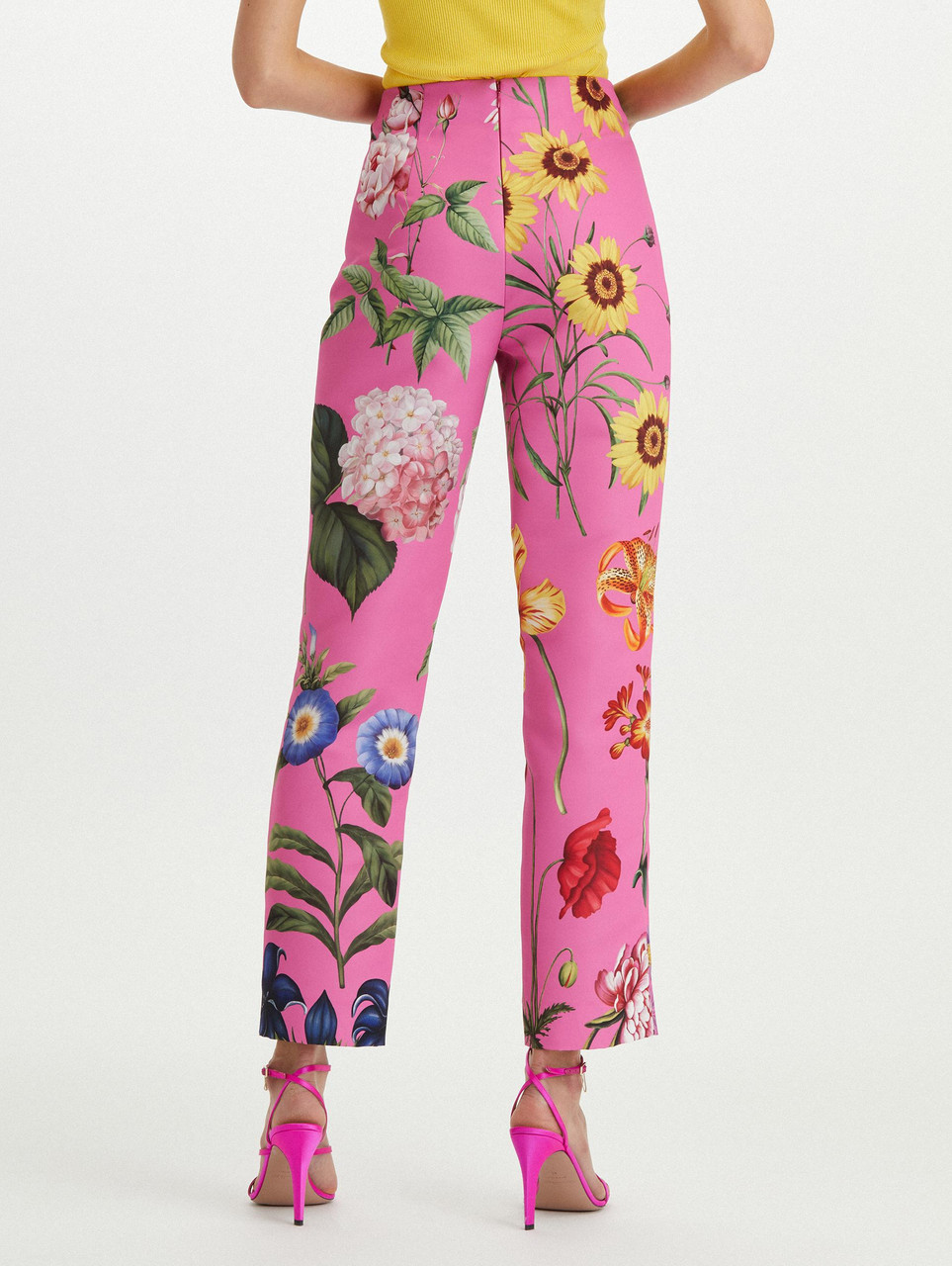 Buy online Pink Floral Straight Pant from Skirts, tapered pants & Palazzos  for Women by W for ₹620 at 56% off | 2024 Limeroad.com