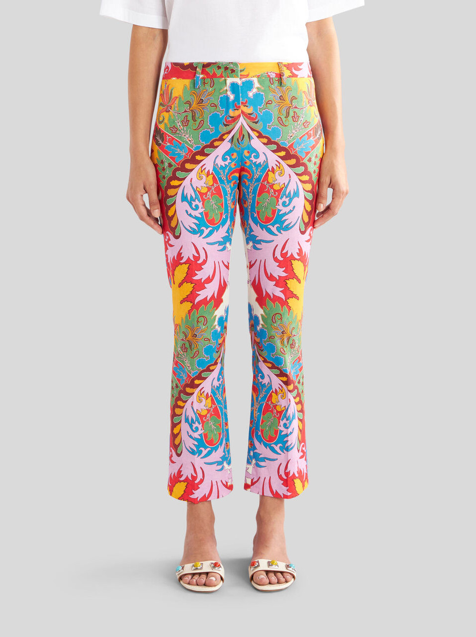Buy Green Organza Printed Floral Band Collar Camellia Cape Trouser Set For  Women by B'Infinite Online at Aza Fashions.