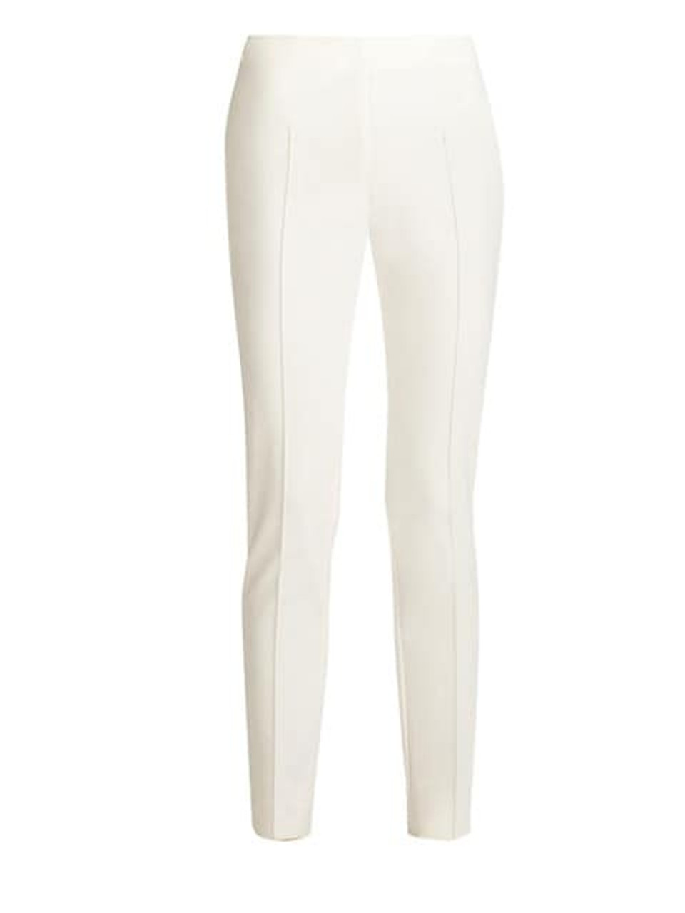 Akris Melissa Slim Leg Cotton Stretch Pants in Off White