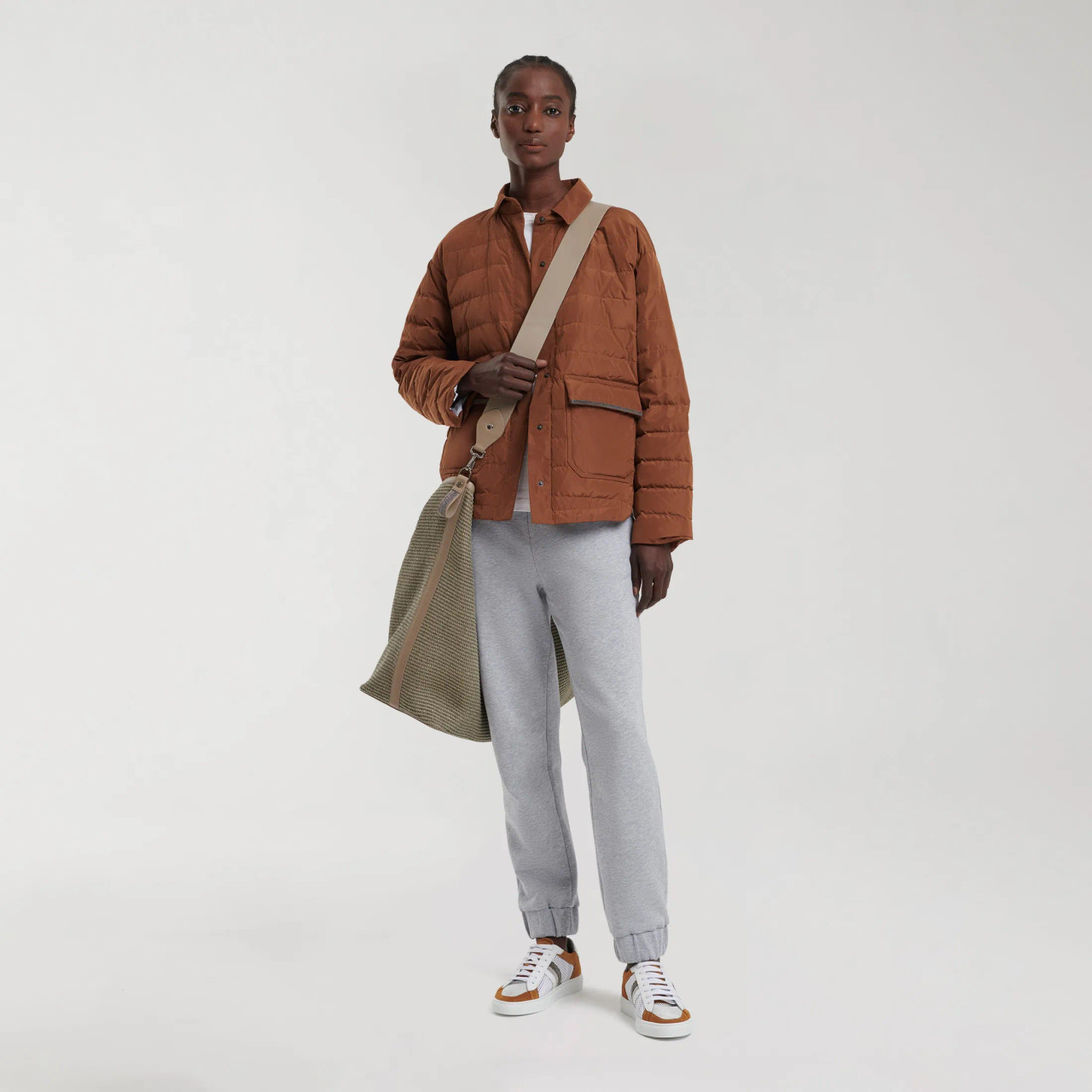 パンツ FABIANA FILIPPI SS25 PANTS (PAD265F456D796 0149) Fabiana Filippi Tracksuit Pants in Granite