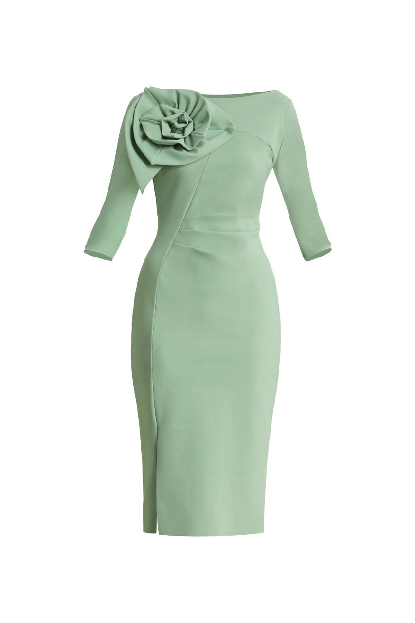 Chiara Boni La Petite Robe Verbena Dress in Pear, Size 40