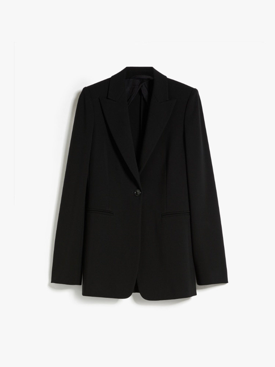 【Max Mara】 Circeoシングル-breastedブレザー Max Mara Circeo Single Breasted Jersey Blazer in Black