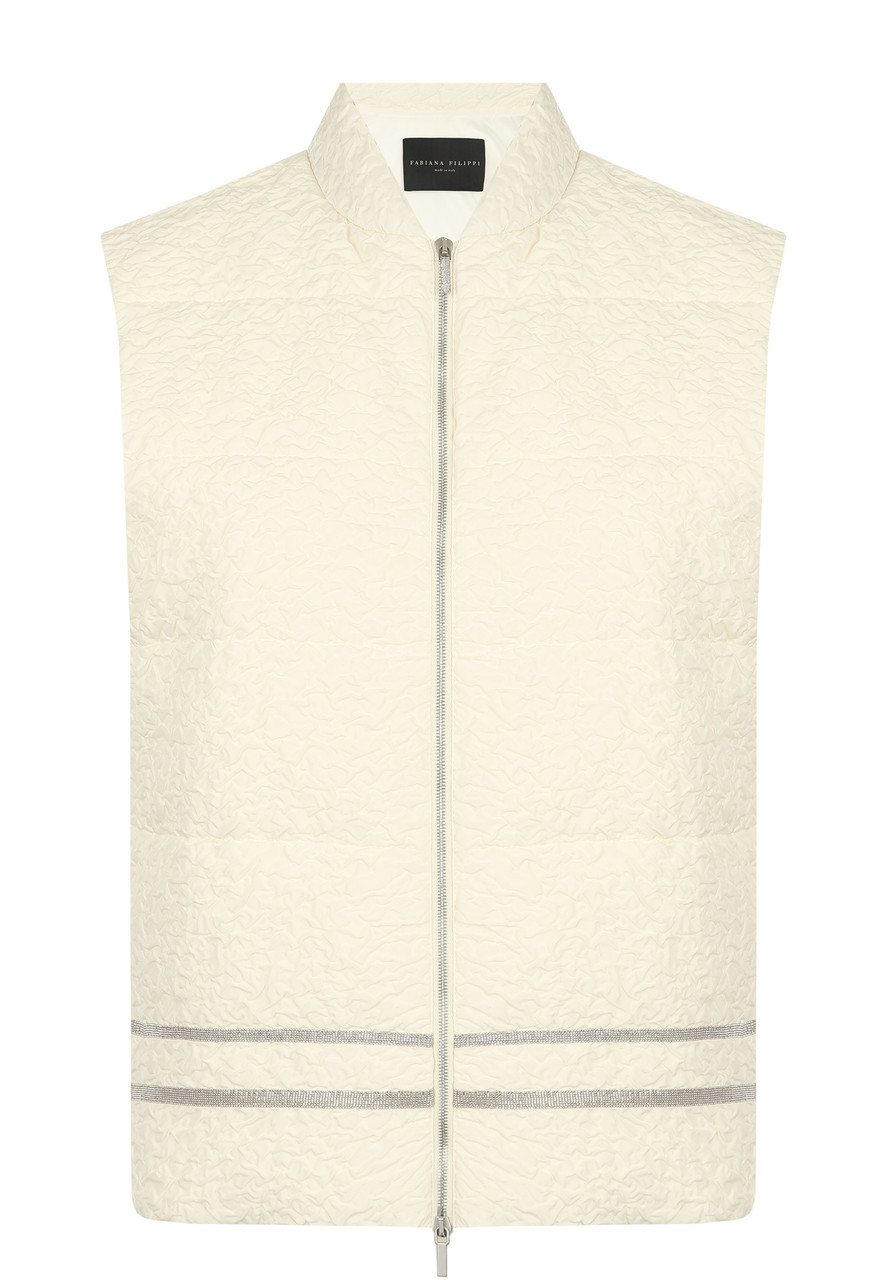 Fabiana Filippi Fabric Vest in Milky White