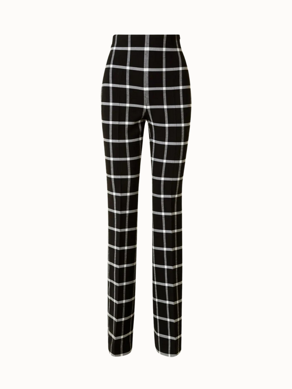 WDIRARA Women's Plaid Zip Front Skinny Pants Stretchy Work Gingham Leggings  Black and White XS at Amazon Women's Clothing store