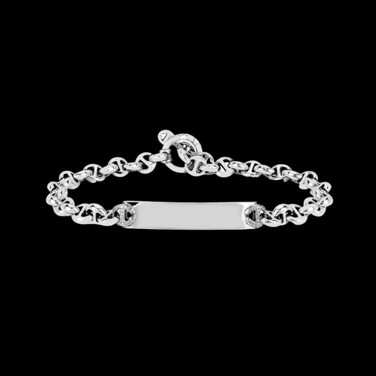 *RESERVE TODAY* Hoorsenbuhs Men's Sterling Silver Open Link Monogram  Bracelet