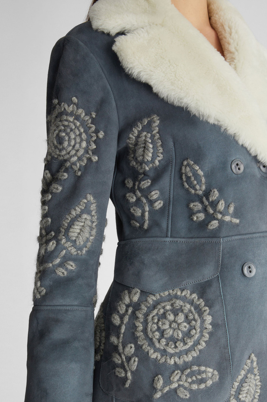 Ermanno Scervino denim-print jacket - Blue