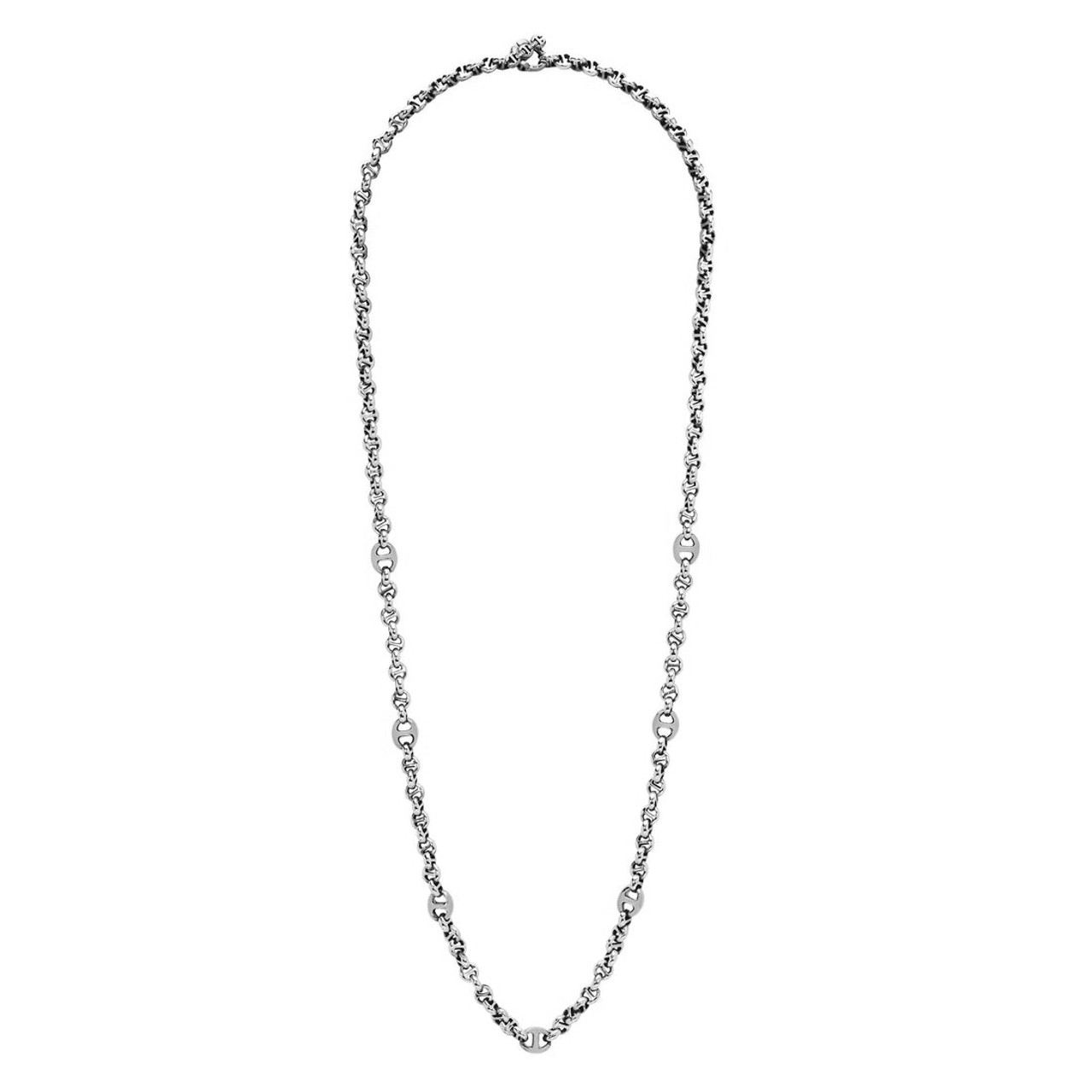 *RESERVE TODAY* Hoorsenbuhs Sterling Silver 5mm Open-Link Necklace with  Seven 10mm Links