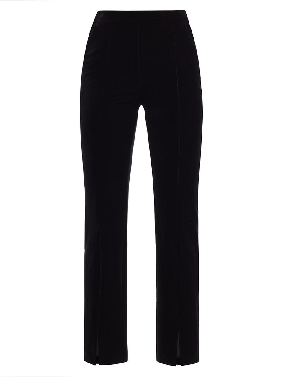 Chiara Boni La Petite Robe Vika Velvet Pants in Black, Size 44