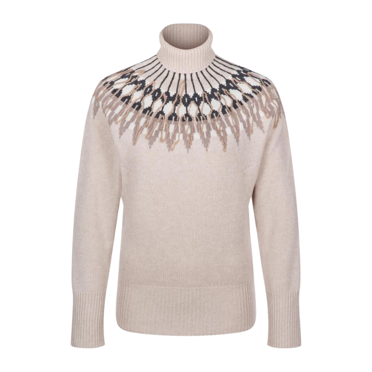 Fabiana Filippi Nordic Jacquard Sweater in Tan Fabiana Filippi Nordic Jacquard Sweater in Tan