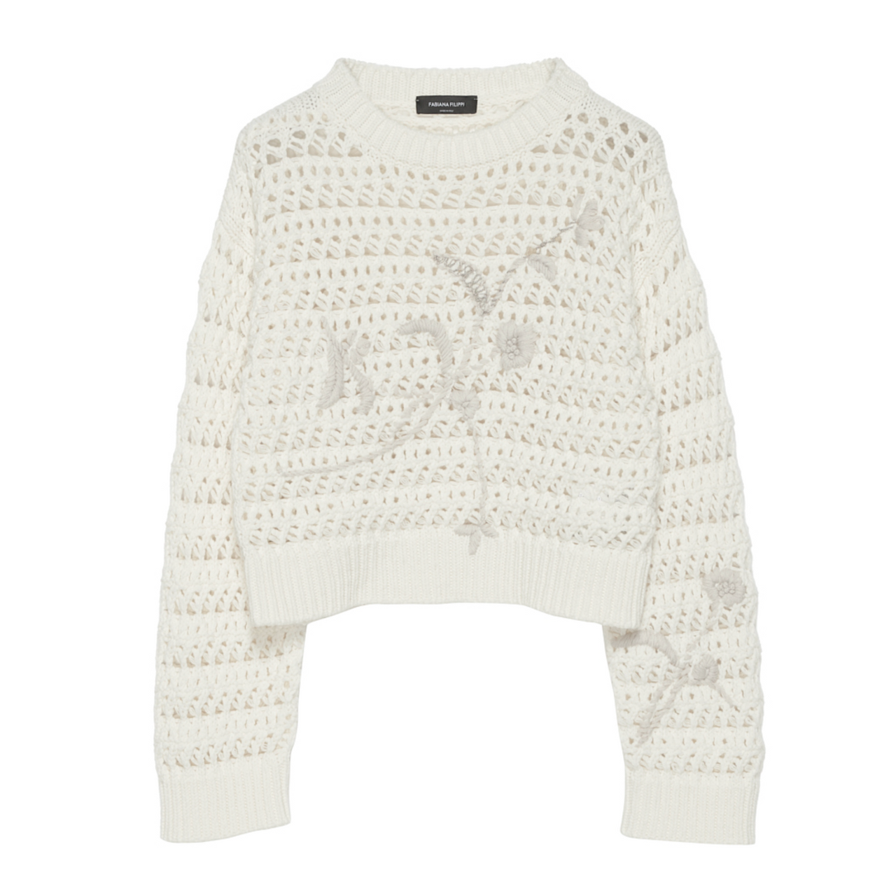 Fabiana Filippi mohair-blend crewneck jumper - Neutrals