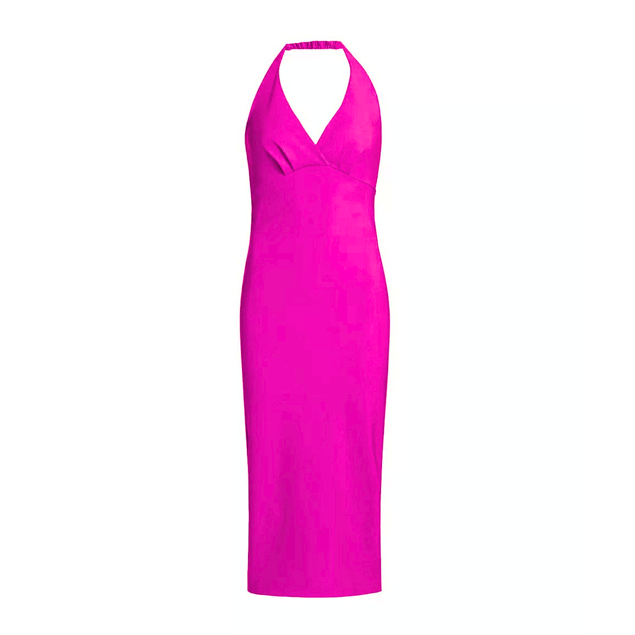 chiara boni la petite robe pink dress Chiara Boni La Petite Robe Valorie Halter Dress in Lampone, Size 42