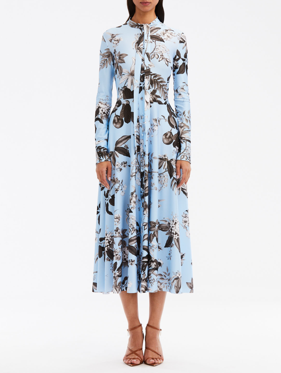 jersey dress long sleeve Cinderella Divine - Fitted Long Sleeve Stretch Jersey Gown main image 1