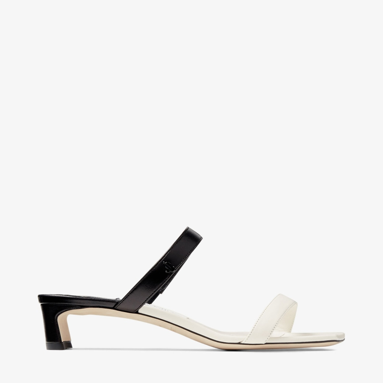 Jimmy Choo Kyda 35 Nappa Leather Sandals in Latte/Black