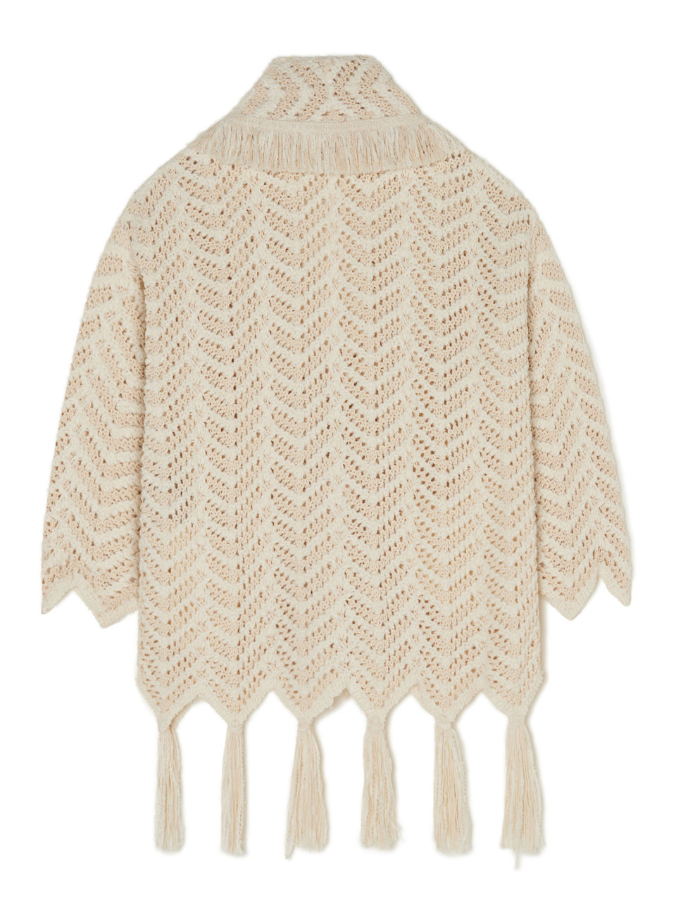 Khaki Chevron Knit Kimono Cardigan