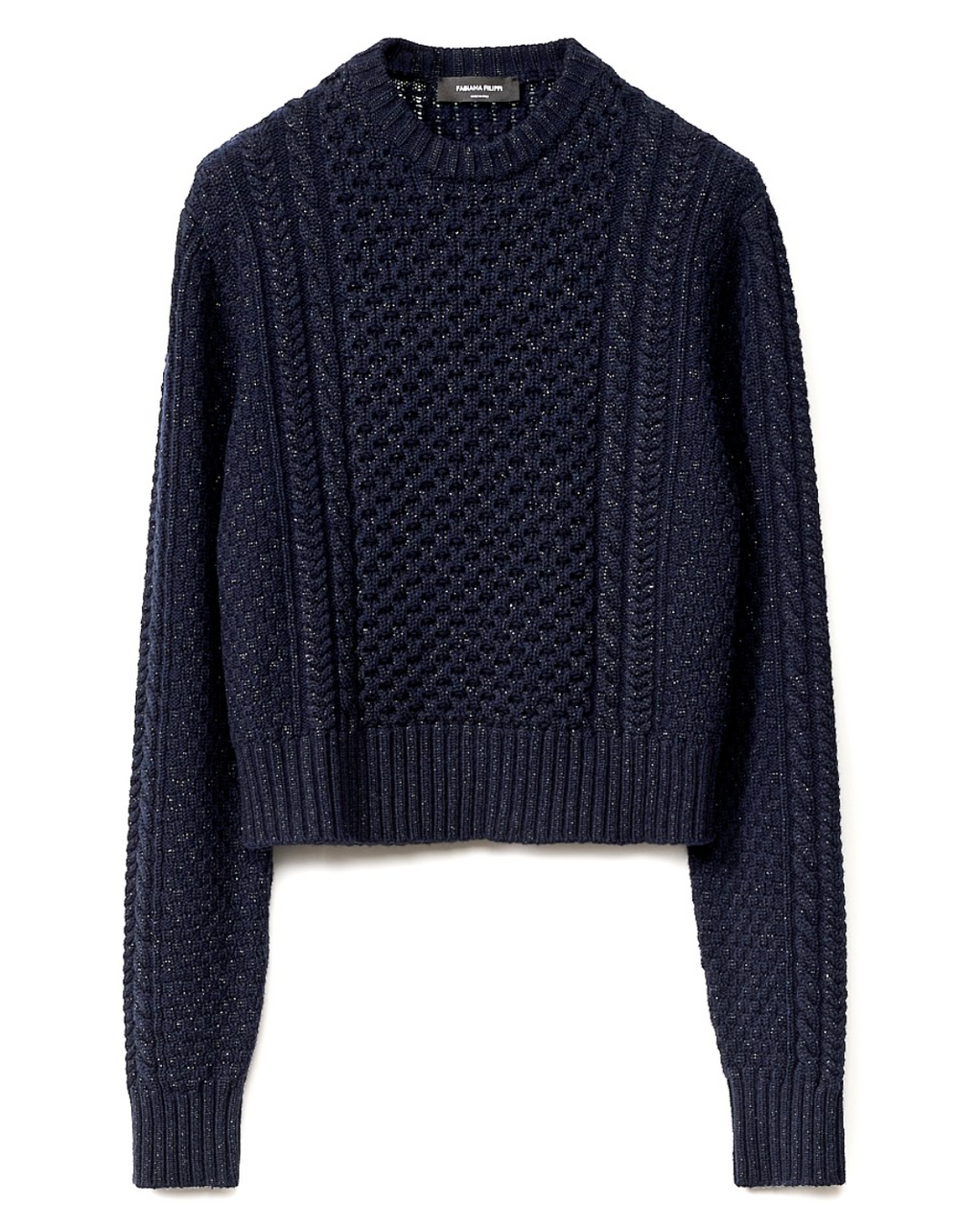 Fabiana Filippi cable-knit zip-up jumper - Neutrals