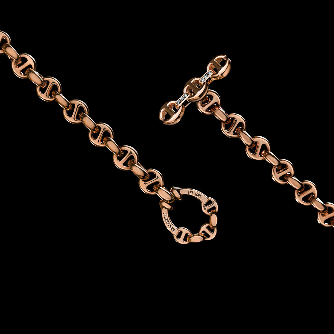 Hoorsenbuhs 18K Rose Gold 5mm Open Link Necklace, 18