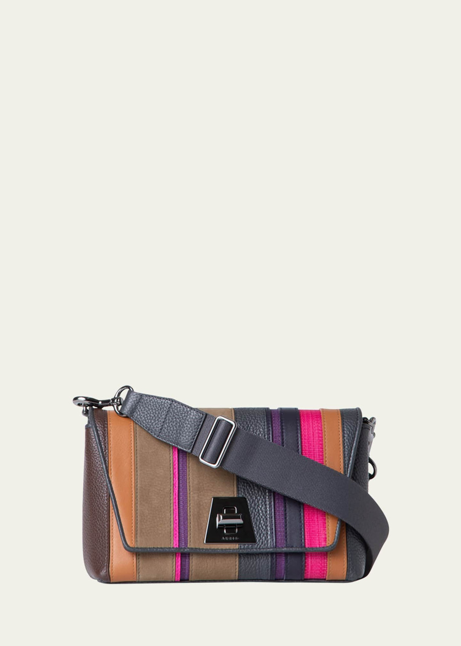 Akris Anouk Striped Small Crossbody Bag