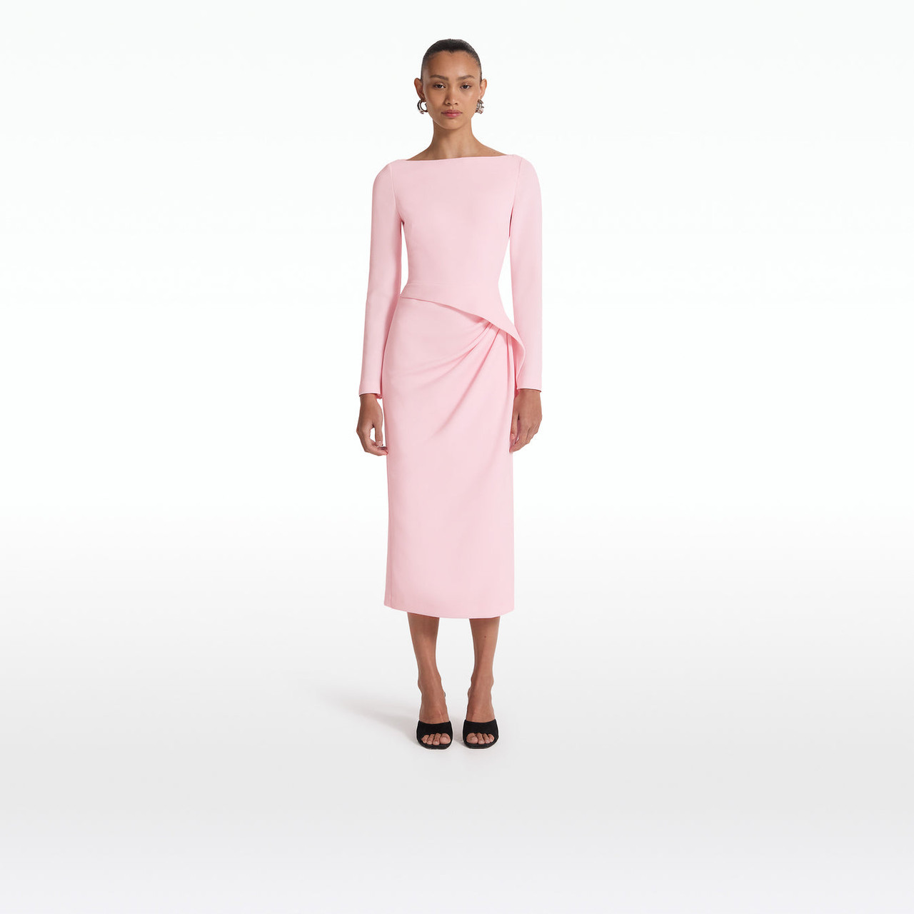 Safiyaa Craina Midi Dress in Peony Blush, Size US6