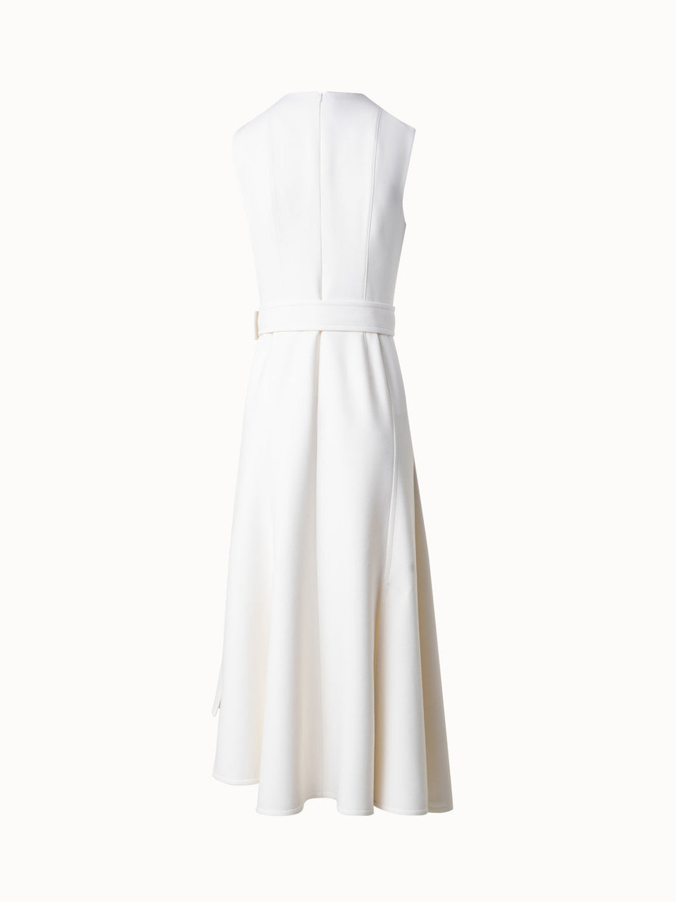 Akris Sleeveless A-Line Midi Dress in Cotton Double-Face