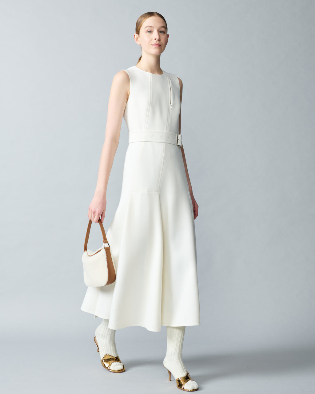knee length dresses for ladies Love Game Jersey Double Lined Midi Dress in Wine main image 1