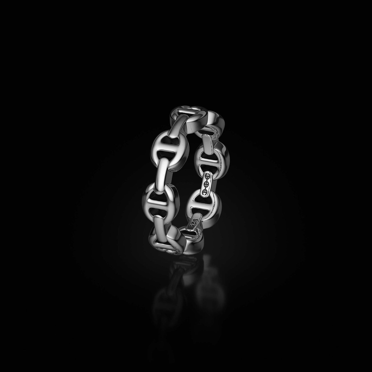 Hoorsenbuhs Sterling Silver Dame Tri-Link Ring