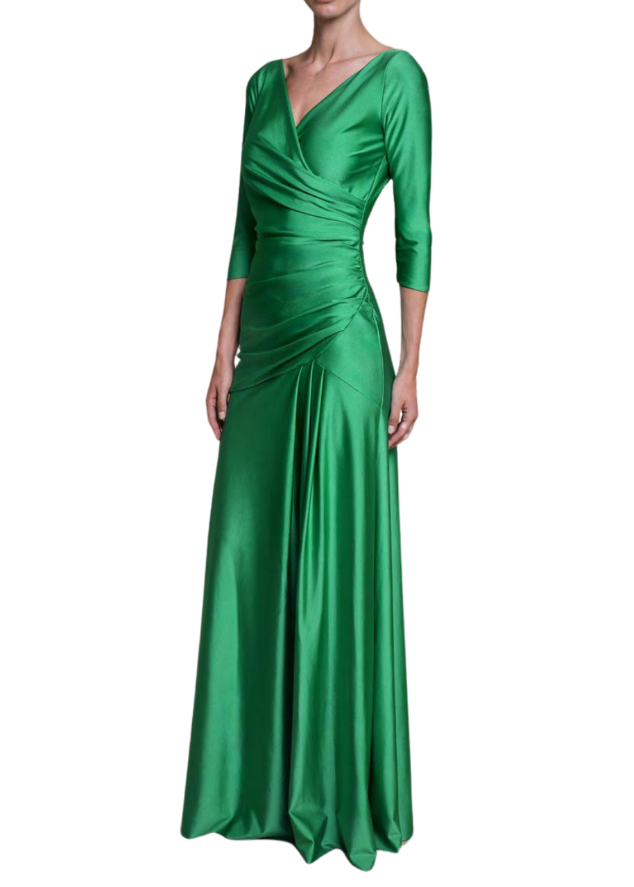 green emerald velvet dress Flower Brooch