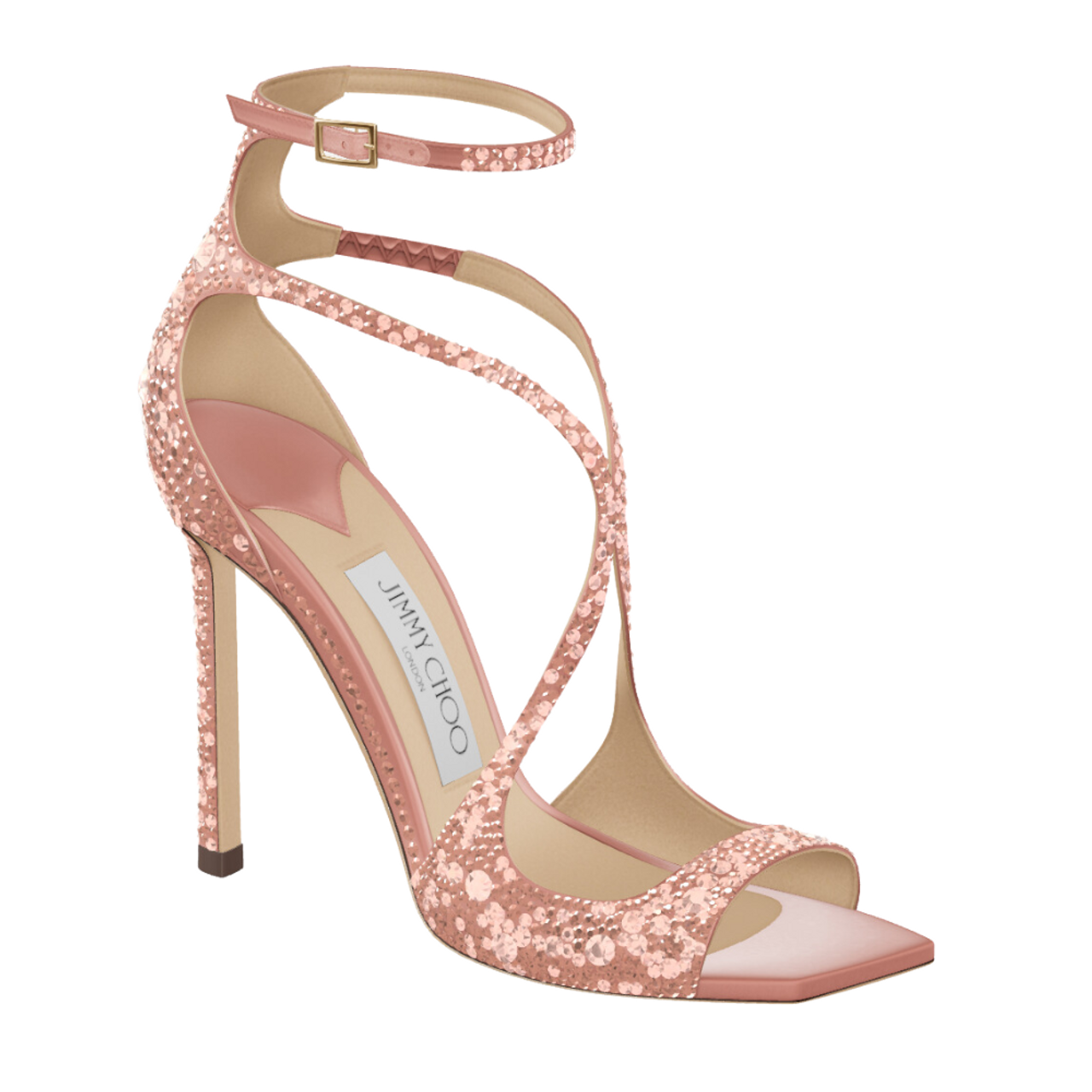 70%オフセールJIMMY CHOO AZIE85 WITH CRYSTALS Jimmy Choo Azia Satin with Crystals Sandals