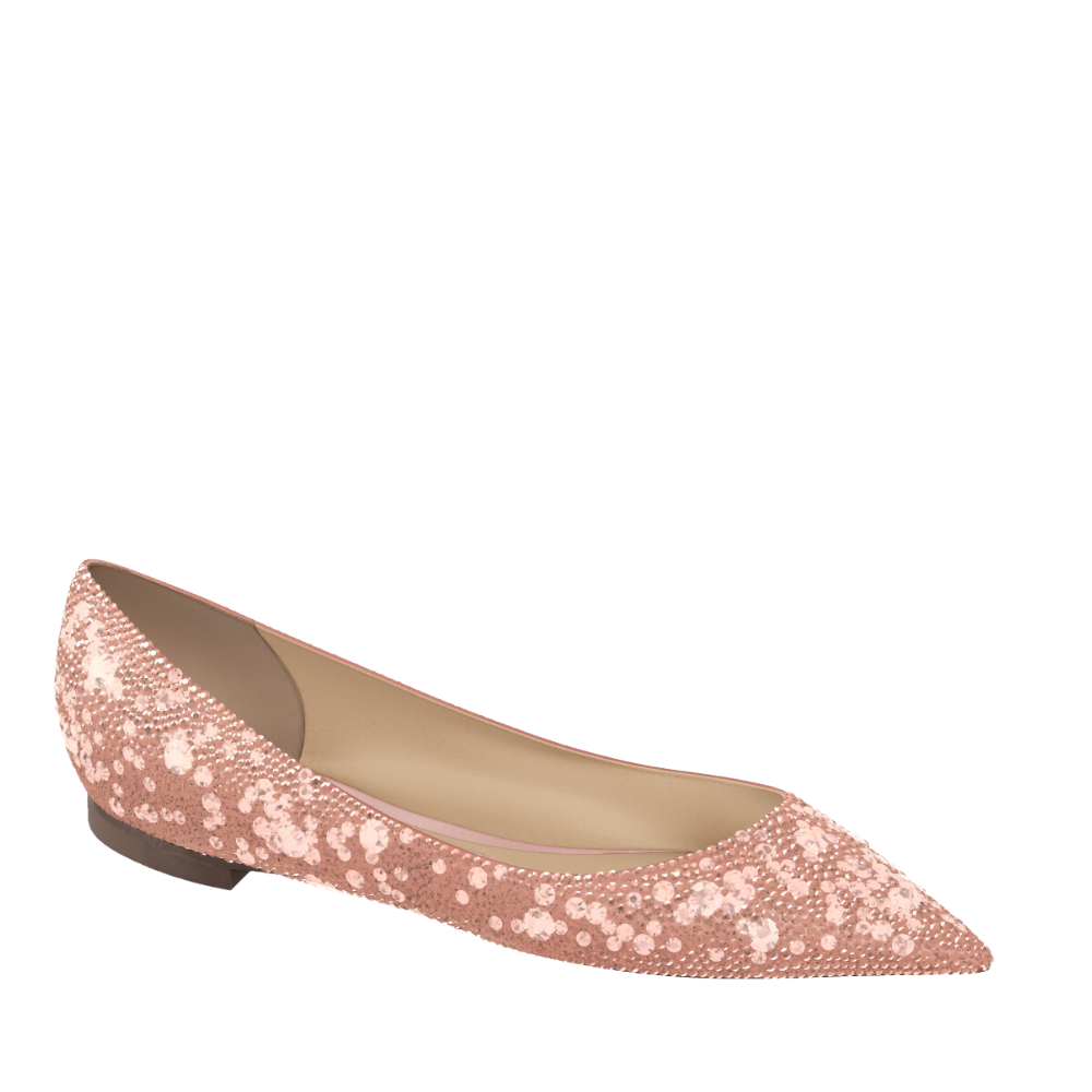 Jimmy Choo Romy Lace Ballerinas フラットシューズ Jimmy Choo Romy Satin with Crystals Flats