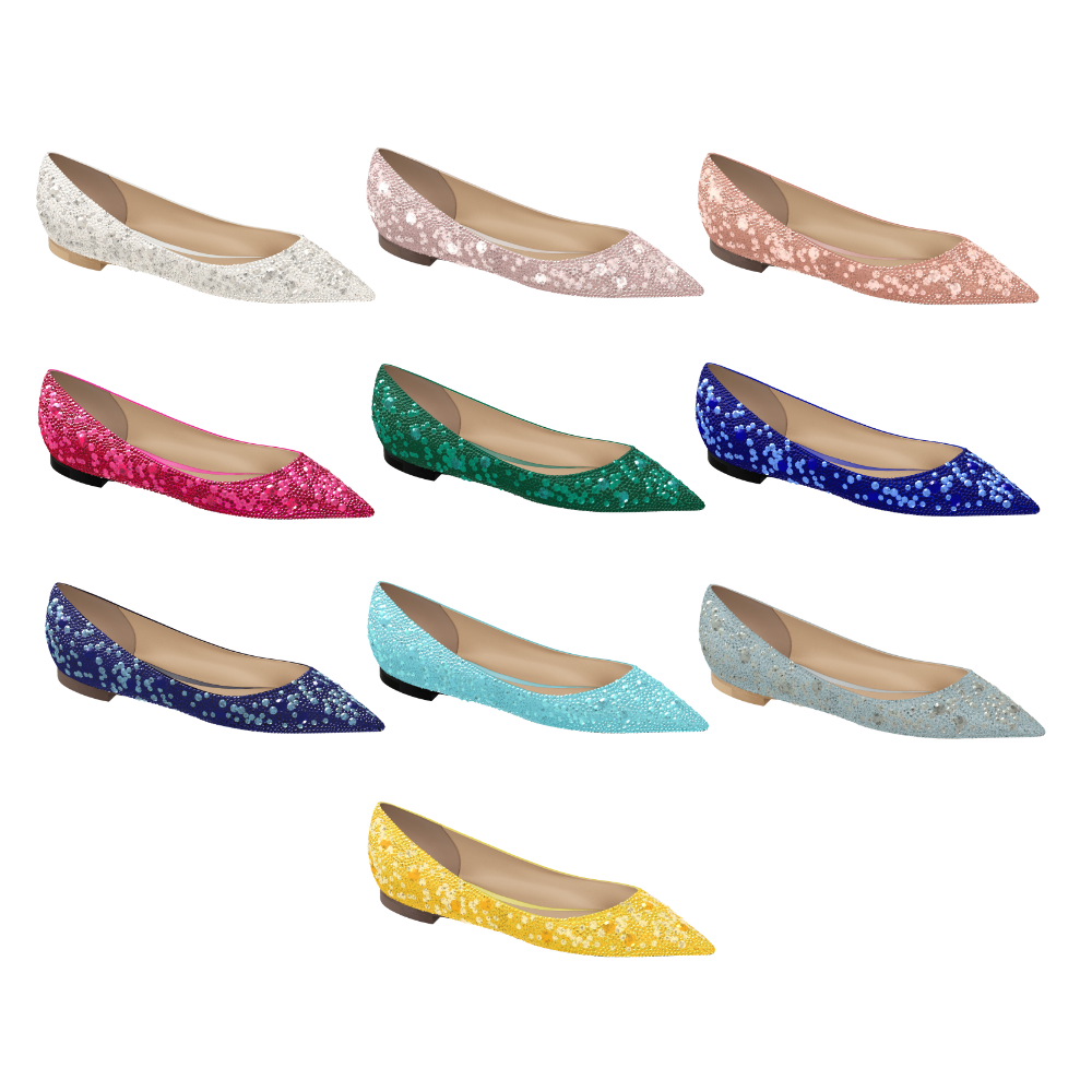 Jimmy Choo Romy Satin with Crystals Flats