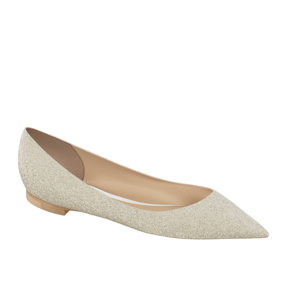 Jimmy Choo Romy Dusty Glitter Flats Jimmy Choo Romy Dusty Glitter Flats