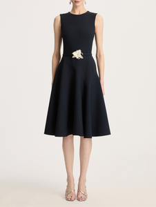 *VIRTUAL TRUNK SHOW* Oscar de la Renta Sleeveless Stretch Wool Dress With Belt Detail *VIRTUAL TRUNK SHOW* Oscar de la Renta Sleeveless Stretch Wool Dress With Belt Detail
