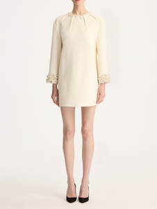 *VIRTUAL TRUNK SHOW* Oscar de la Renta Long Sleeve Pearl Embroidered Tweed Cocktail Dress *VIRTUAL TRUNK SHOW* Oscar de la Renta Long Sleeve Pearl Embroidered Tweed Cocktail Dress