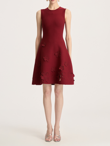 *VIRTUAL TRUNK SHOW* Oscar de la Renta Sleeveless Lasercut Floral Knit Dress *VIRTUAL TRUNK SHOW* Oscar de la Renta Sleeveless Lasercut Floral Knit Dress