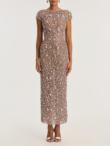 *VIRTUAL TRUNK SHOW* Oscar de la Renta Cap Sleeve Allover Crystal Embroidered Tulle Dress *VIRTUAL TRUNK SHOW* Oscar de la Renta Cap Sleeve Allover Crystal Embroidered Tulle Dress